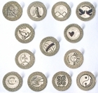  104 Silver English-card Wedding coins 